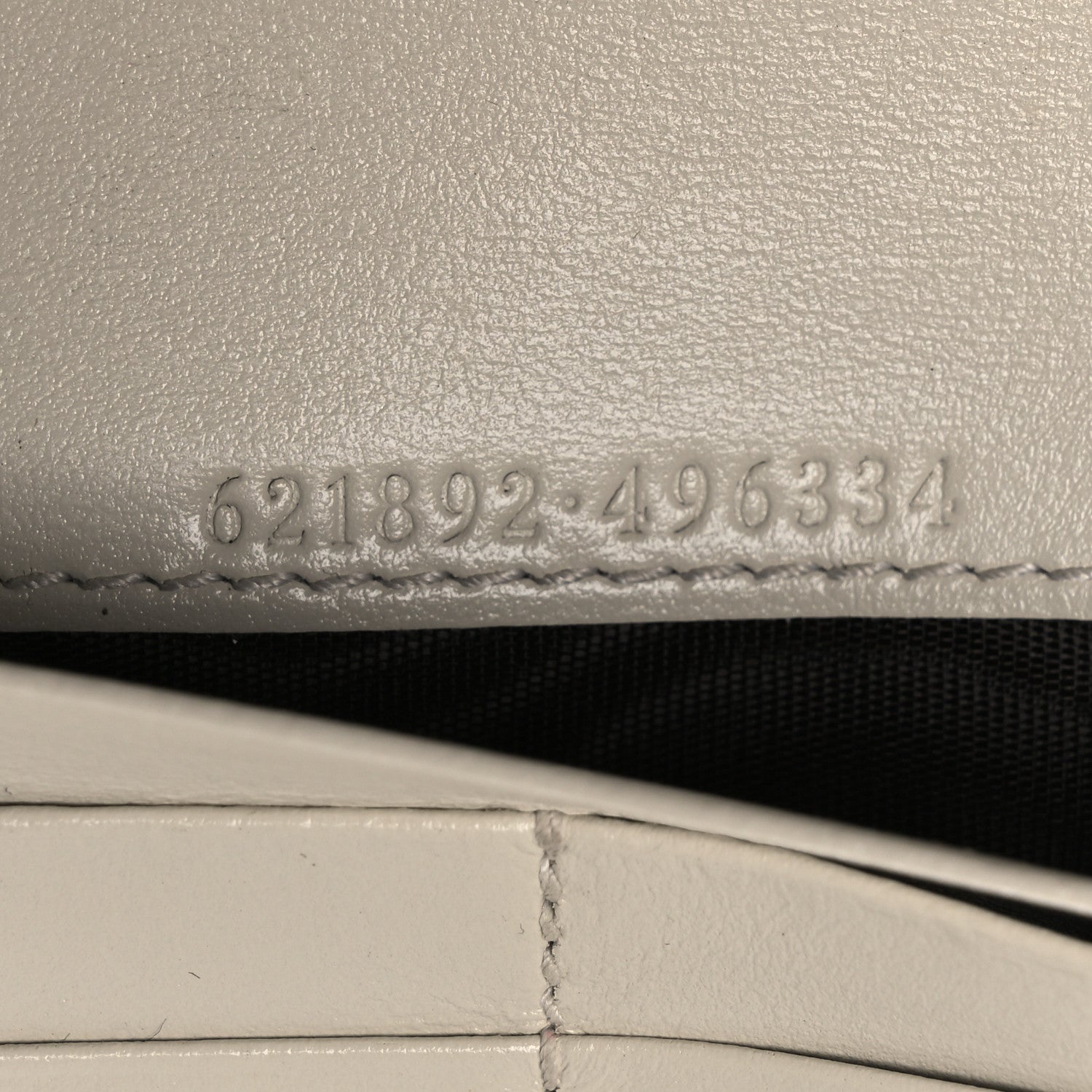 Gucci Boarded Plutone Calfskin Horsebit 1955 Wallet On Chain Mystic White 7 of 14