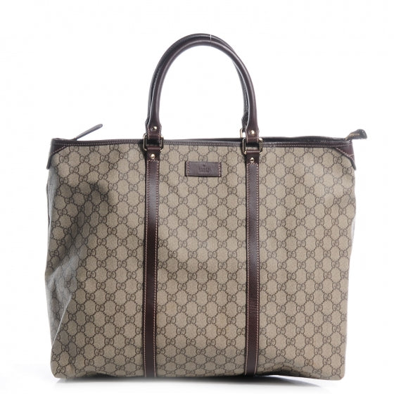 GG Supreme Monogram Large Joy Tote Bag Brown