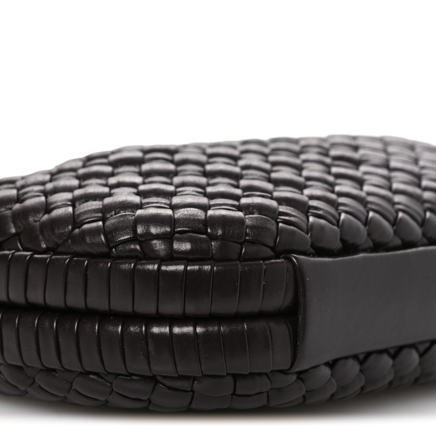 Nappa Intrecciato Sculptural Knot Clutch Brown