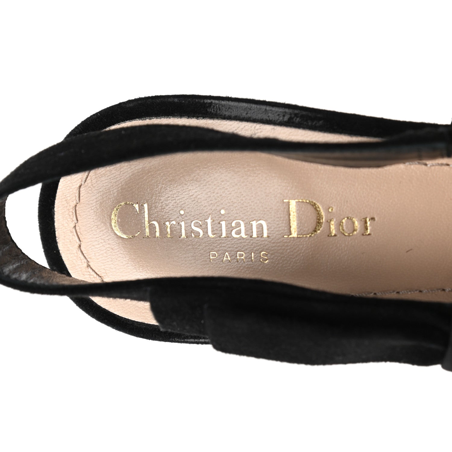 Christian Dior Velvet Slingback Pumps 40 Black 8 of 9