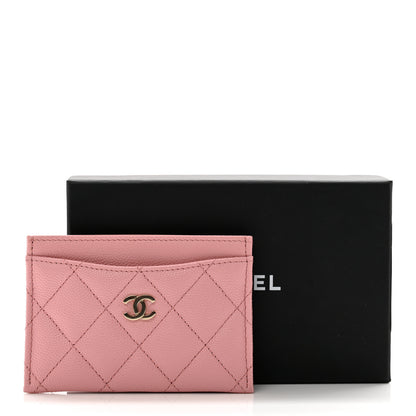 Chanel Caviar Quilted Card Holder Light Pink 9 of 9