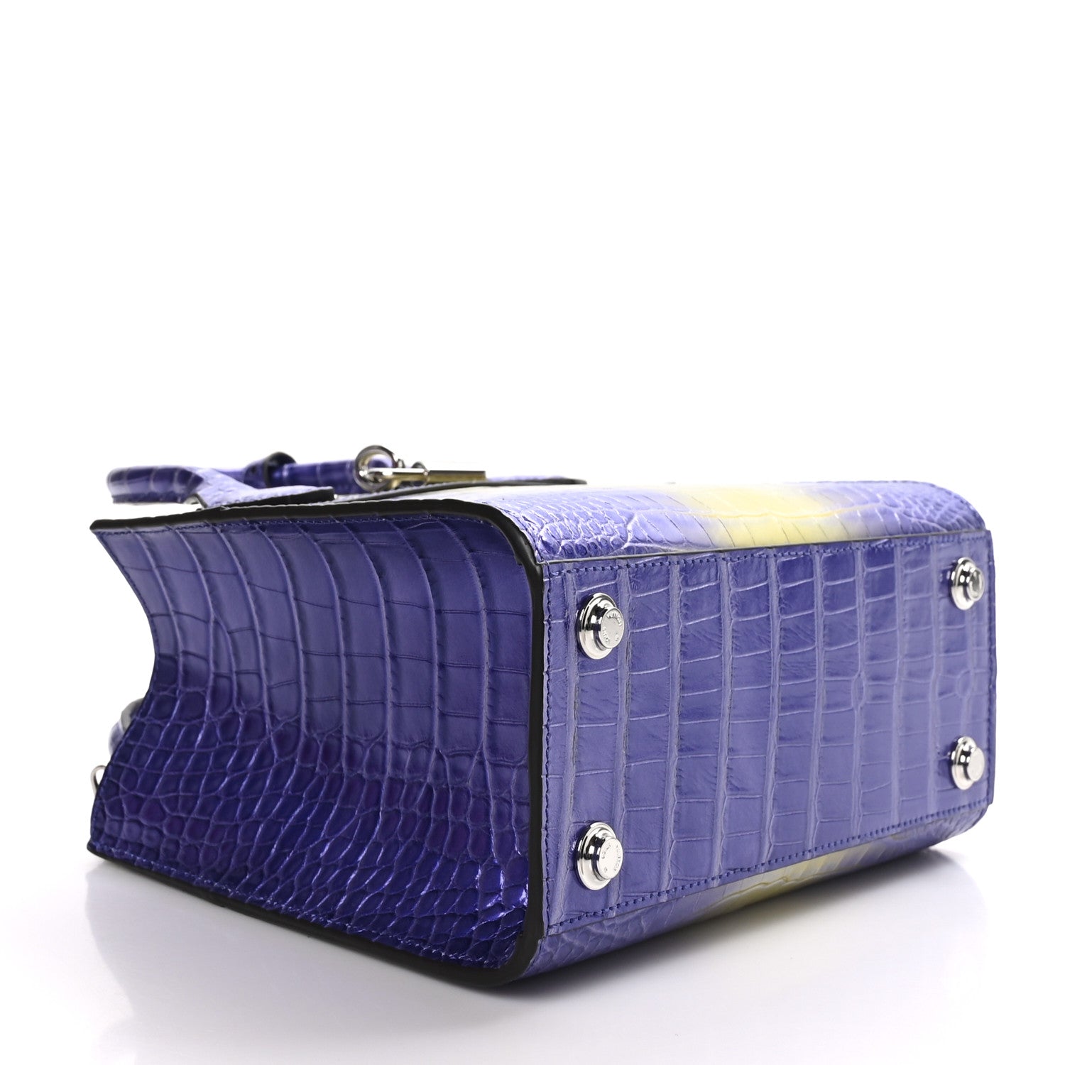 Louis Vuitton Alligator Goatskin Mini City Steamer Purple Yellow 4 of 9