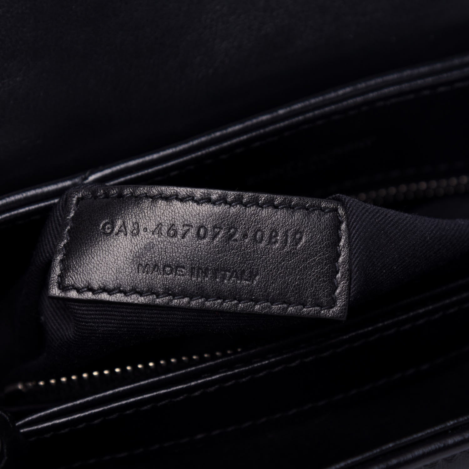 Saint Laurent Calfskin Y Quilted Monogram Toy Loulou Crossbody Bag Black 9 of 13