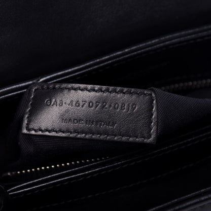 Saint Laurent Calfskin Y Quilted Monogram Toy Loulou Crossbody Bag Black 9 of 13