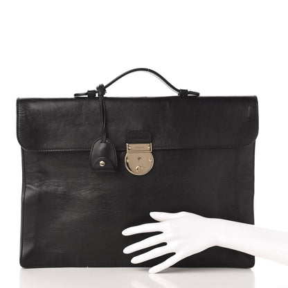 Gucci Calfskin Foldable Portfolio Briefcase Black 2 of 11