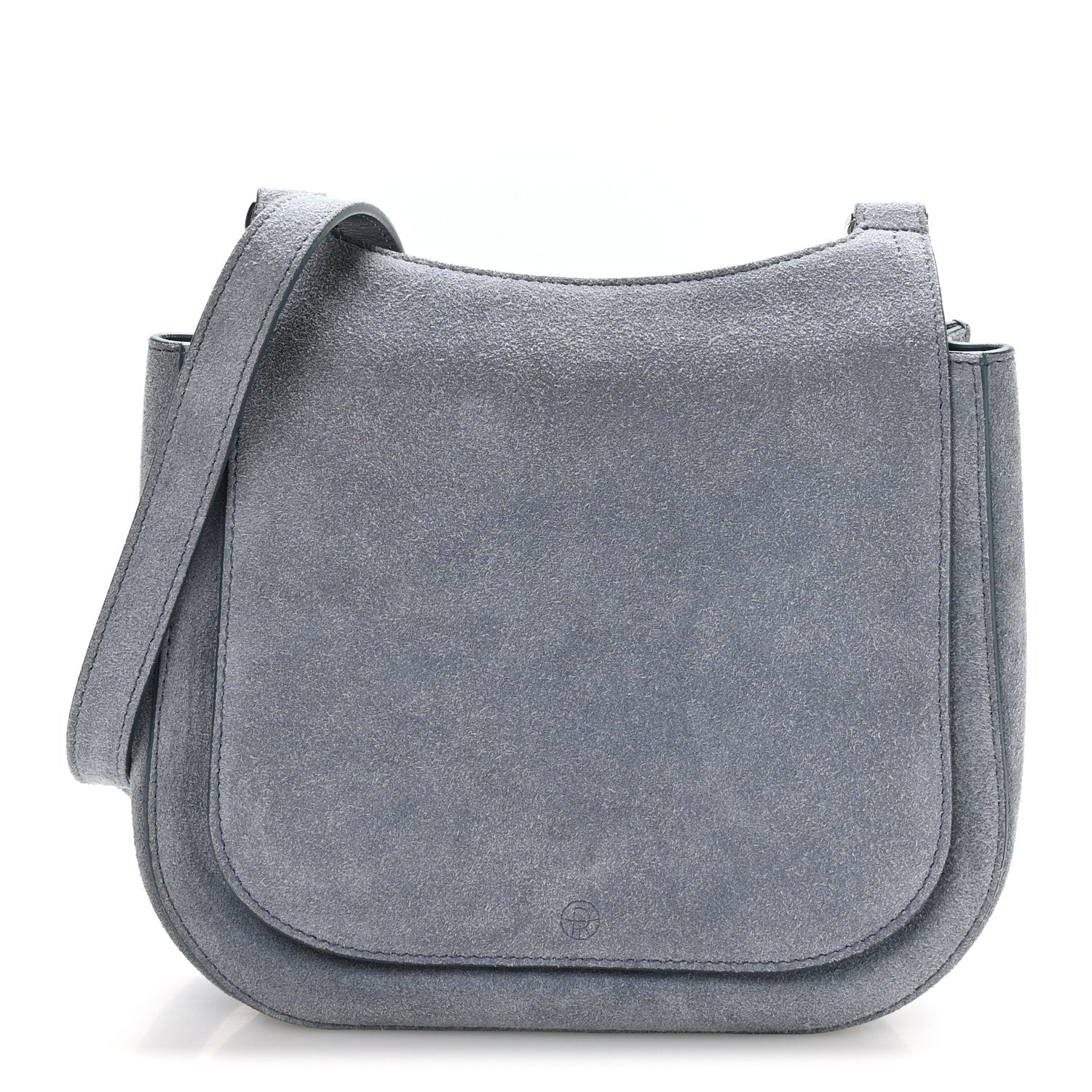 The Row Suede Hunting Bag 9 Topaz Blue 1 of 9