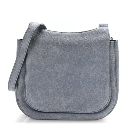 The Row Suede Hunting Bag 9 Topaz Blue 1 of 9