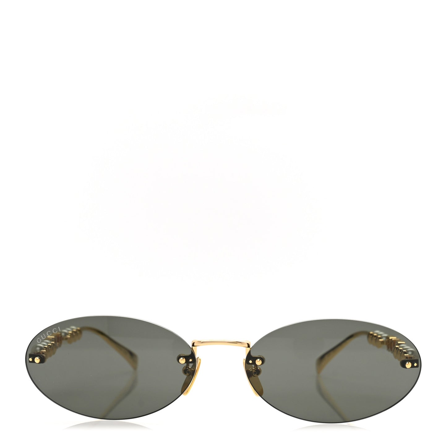 Metal Pearl Oval Sunglasses GG1922S Gold
