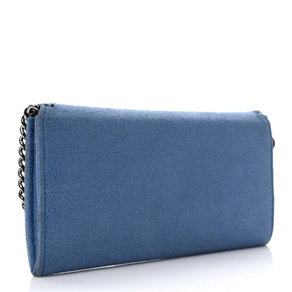 Stella McCartney Shaggy Deer Falabella Flap Wallet Blue 3 of 9