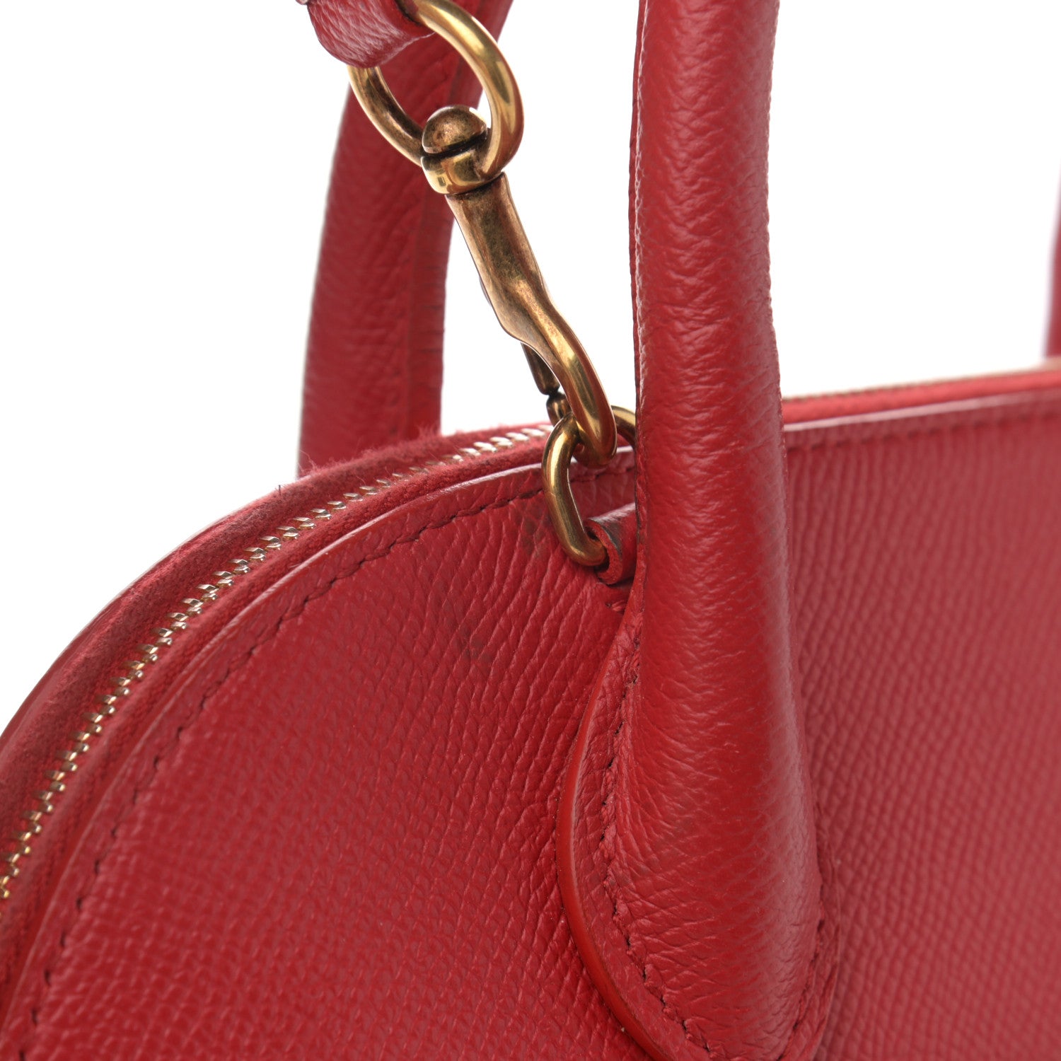 Balenciaga Signature Grained Calfskin Logo S Ville Top Handle Bag Rouge Lantern Black 13 of 15