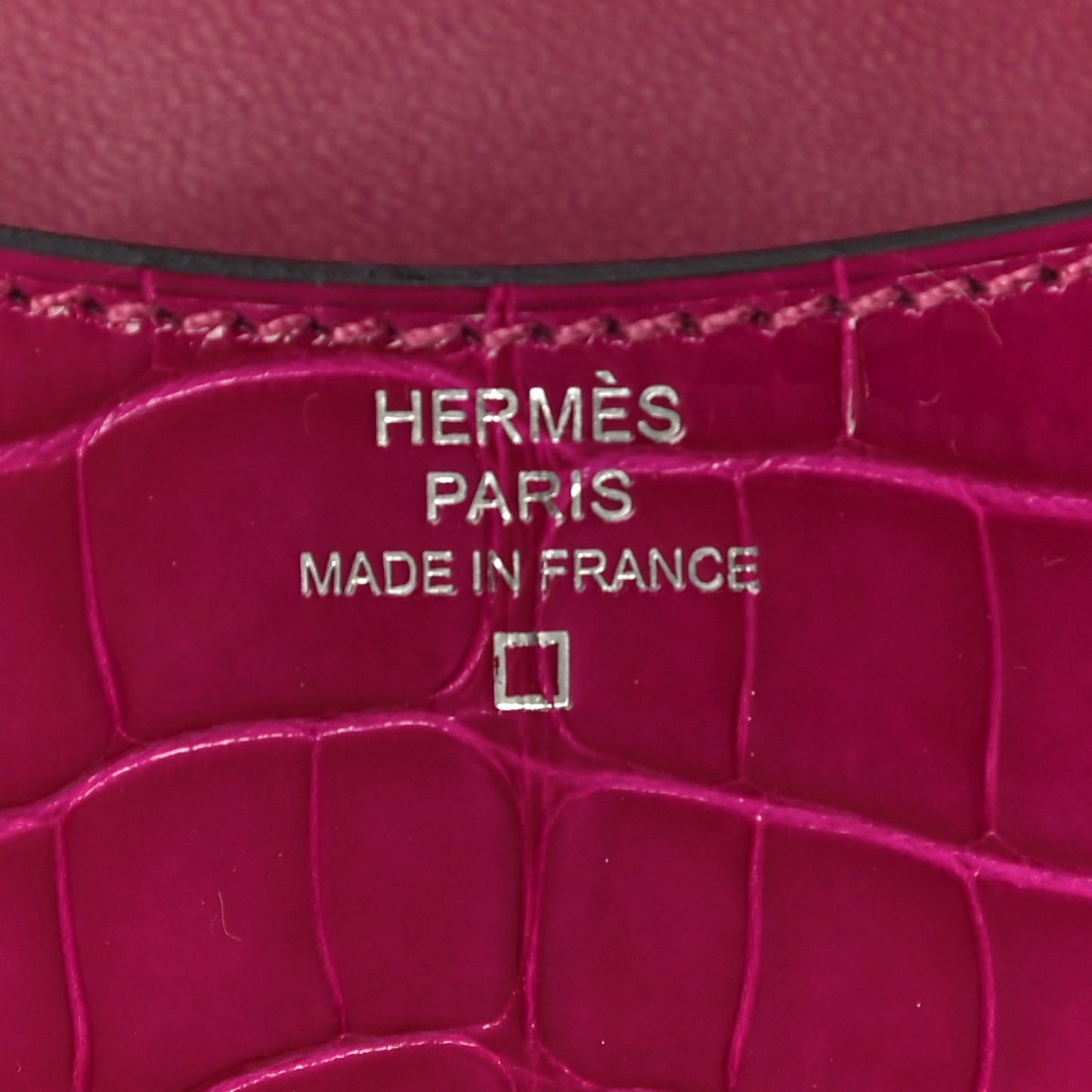 Shiny Alligator Constance Slim Wallet Rose Scheherazade