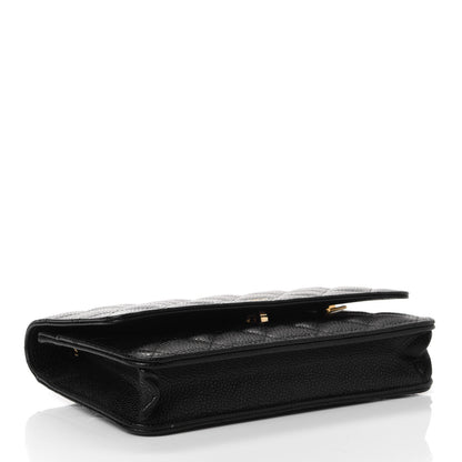 Chanel Caviar Quilted Wallet On Chain WOC Black 3 of 4