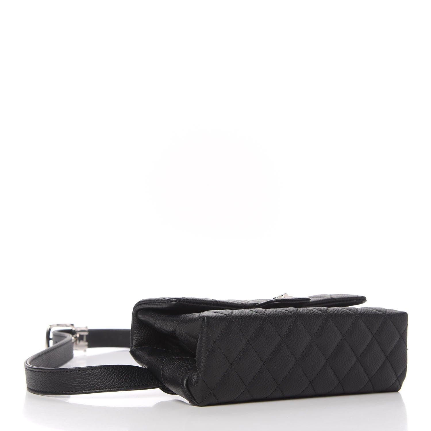 Chanel Grained Calfskin Quilted 2.55 Reissue Flap Belt Bag Clutch Black 4 of 10