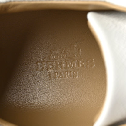 Hermes Epsom Womens Boomerang Sneakers 39 White 8 of 9