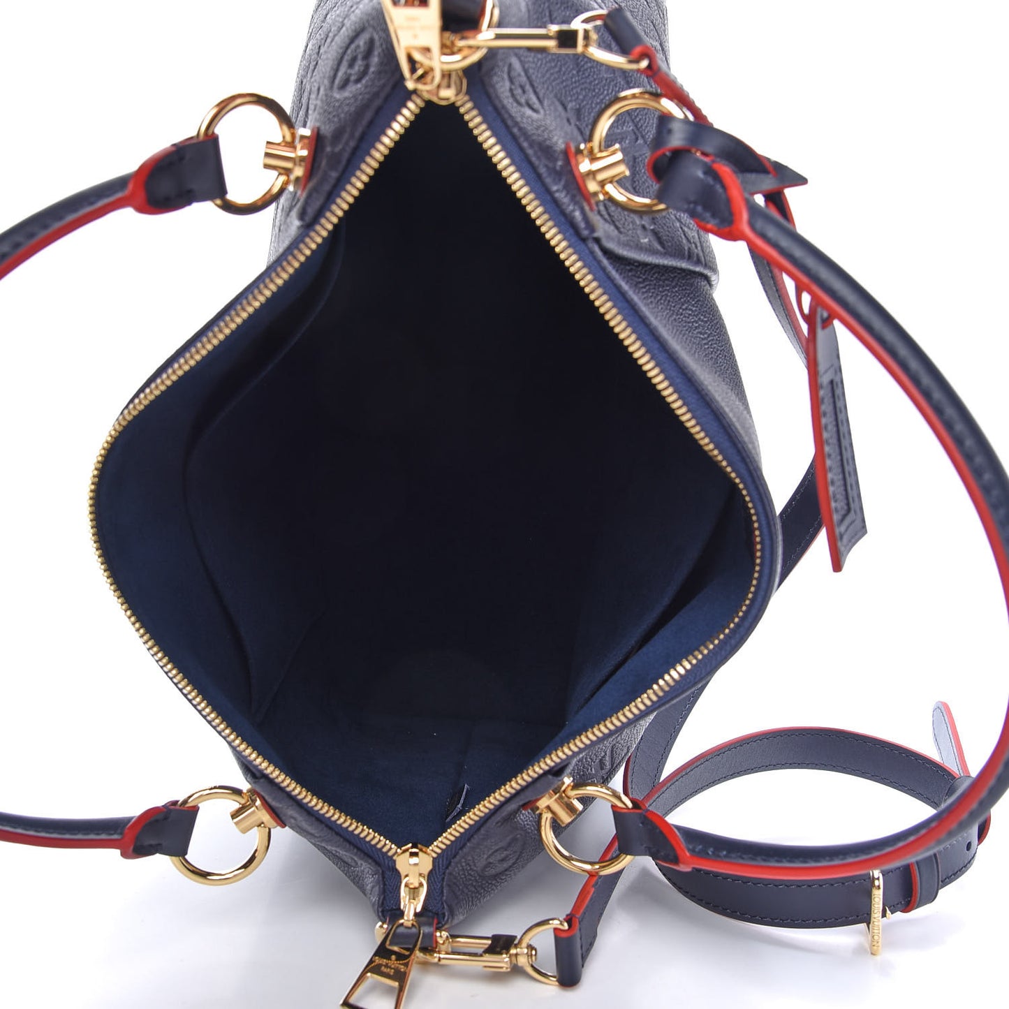 Empreinte V Tote MM Marine Rouge