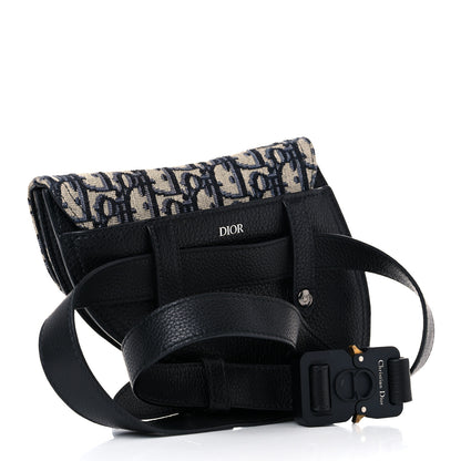 Christian Dior HOMME Oblique Saddle Belt Bag Blue 2 of 8