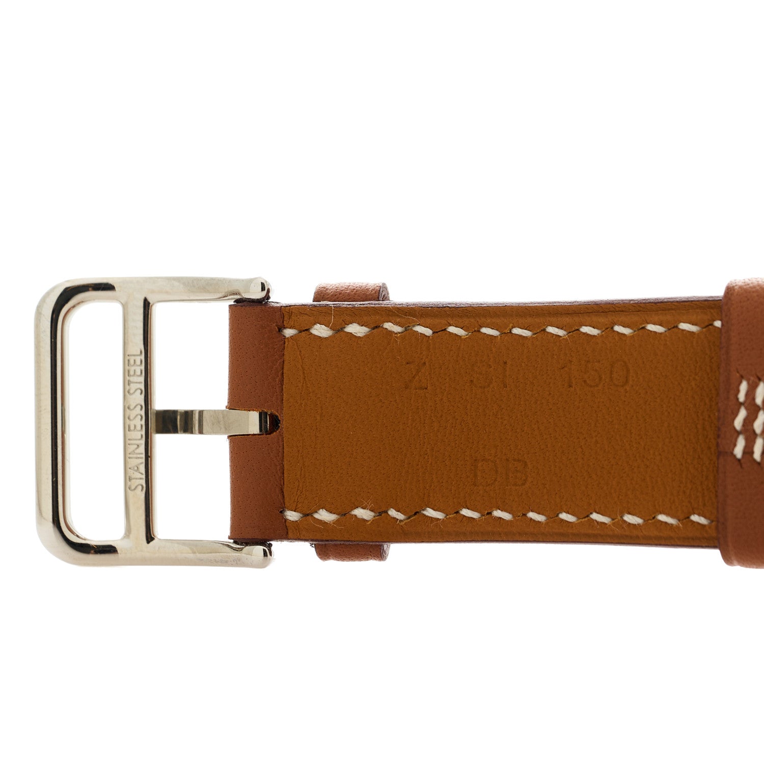 Hermes Barenia 42mm Apple Watch Single Tour Band Fauve 4 of 5