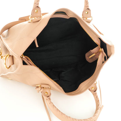 Balenciaga Chevre Gold Metallic Edge Hardware City Rose Des Sables 6 of 8