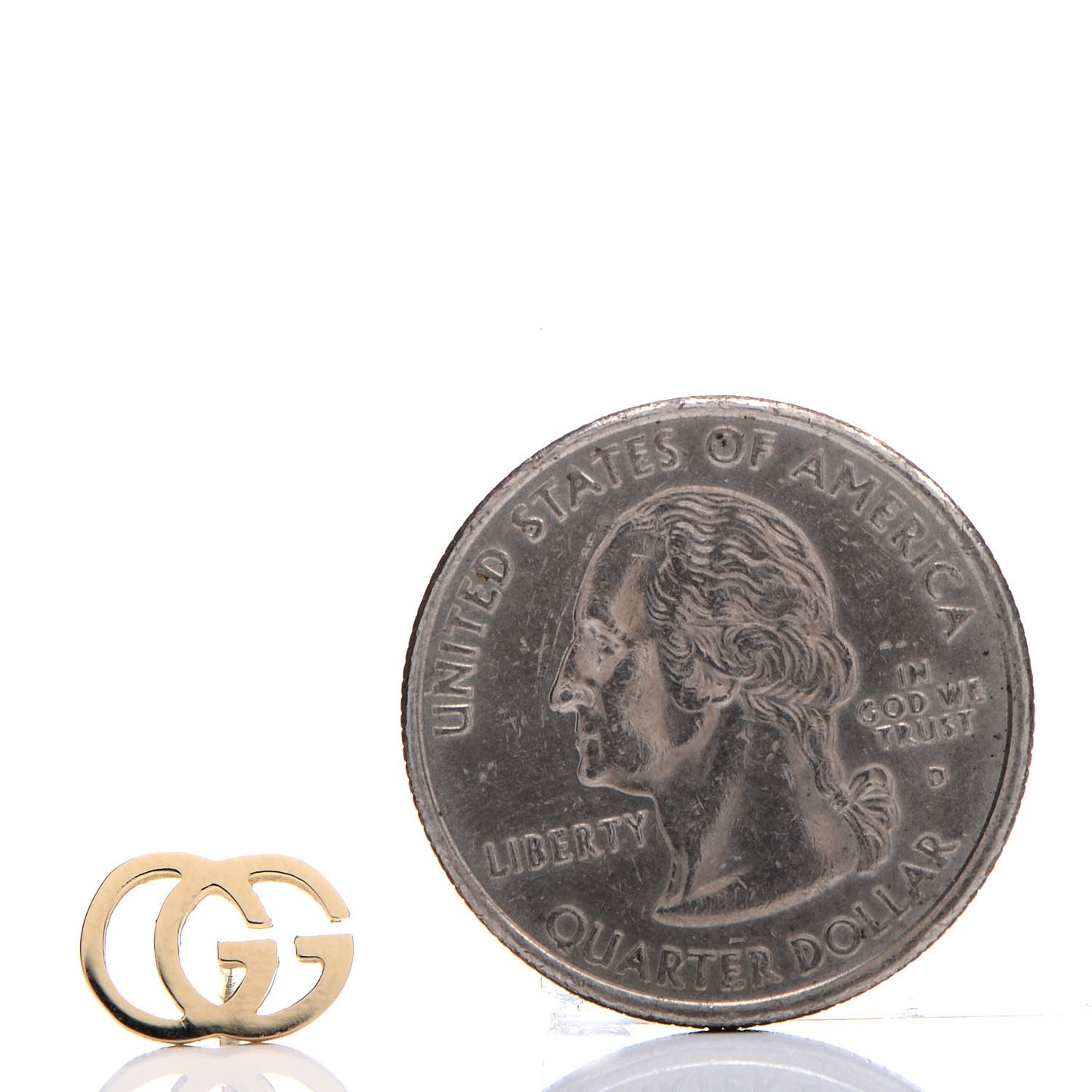 18K Yellow Gold GG Tissue Stud Earrings