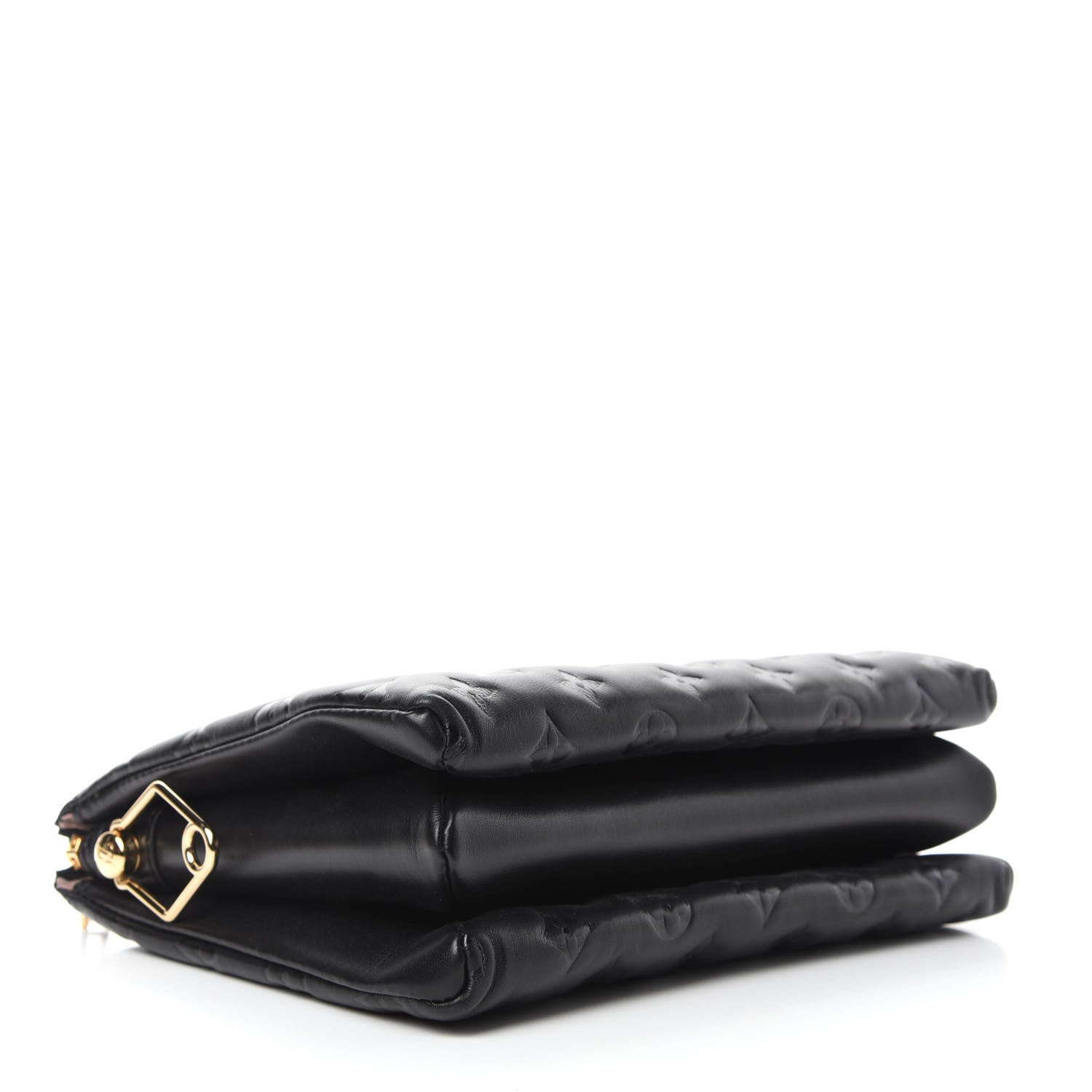 Louis Vuitton Lambskin Embossed Monogram Coussin PM Black 4 of 10