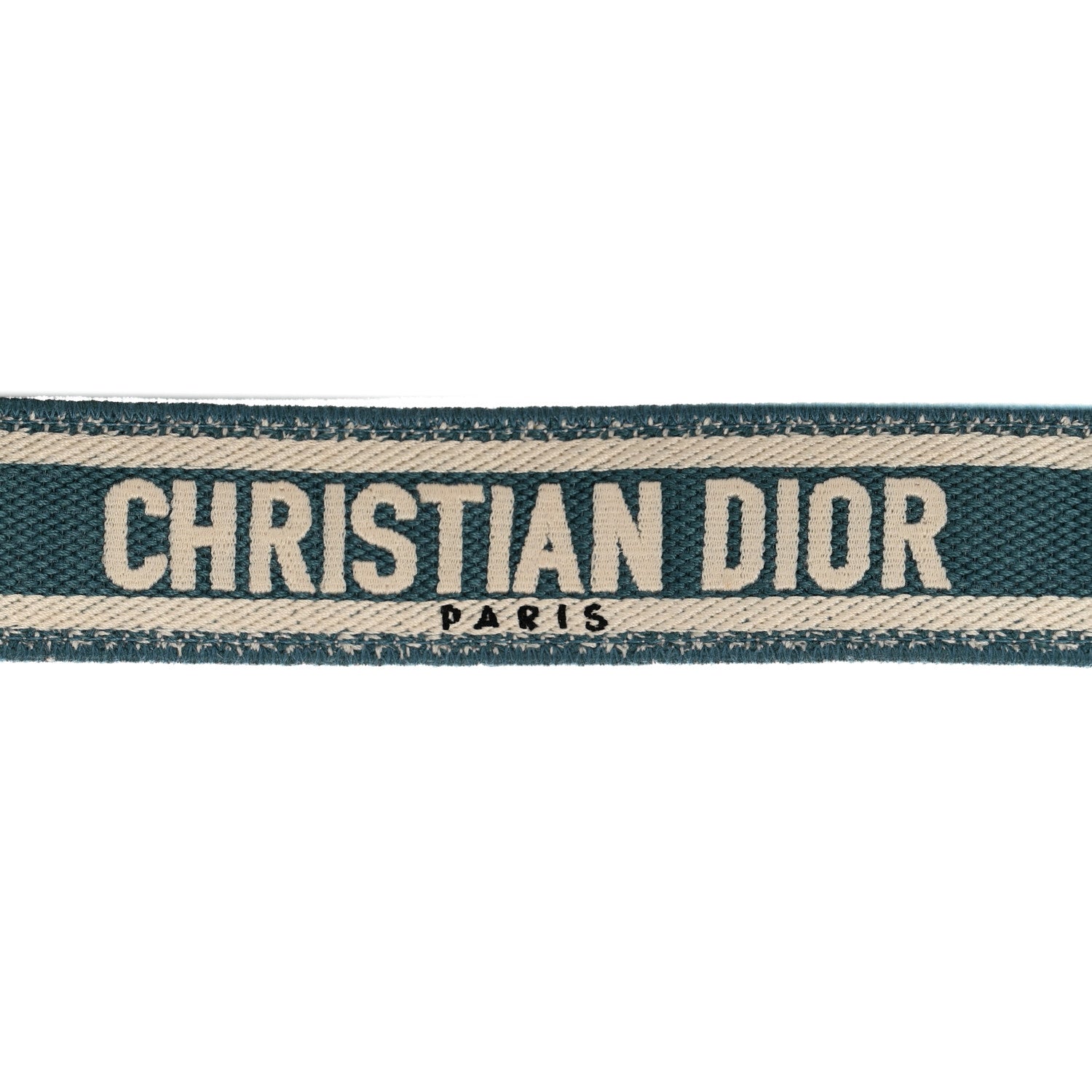 Christian Dior Canvas Embroidered Adjustable Shoulder Strap Deep Ocean 4 of 6
