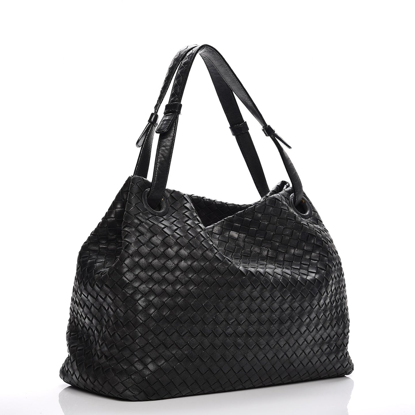 Nappa Intrecciato Medium Garda Bag Black
