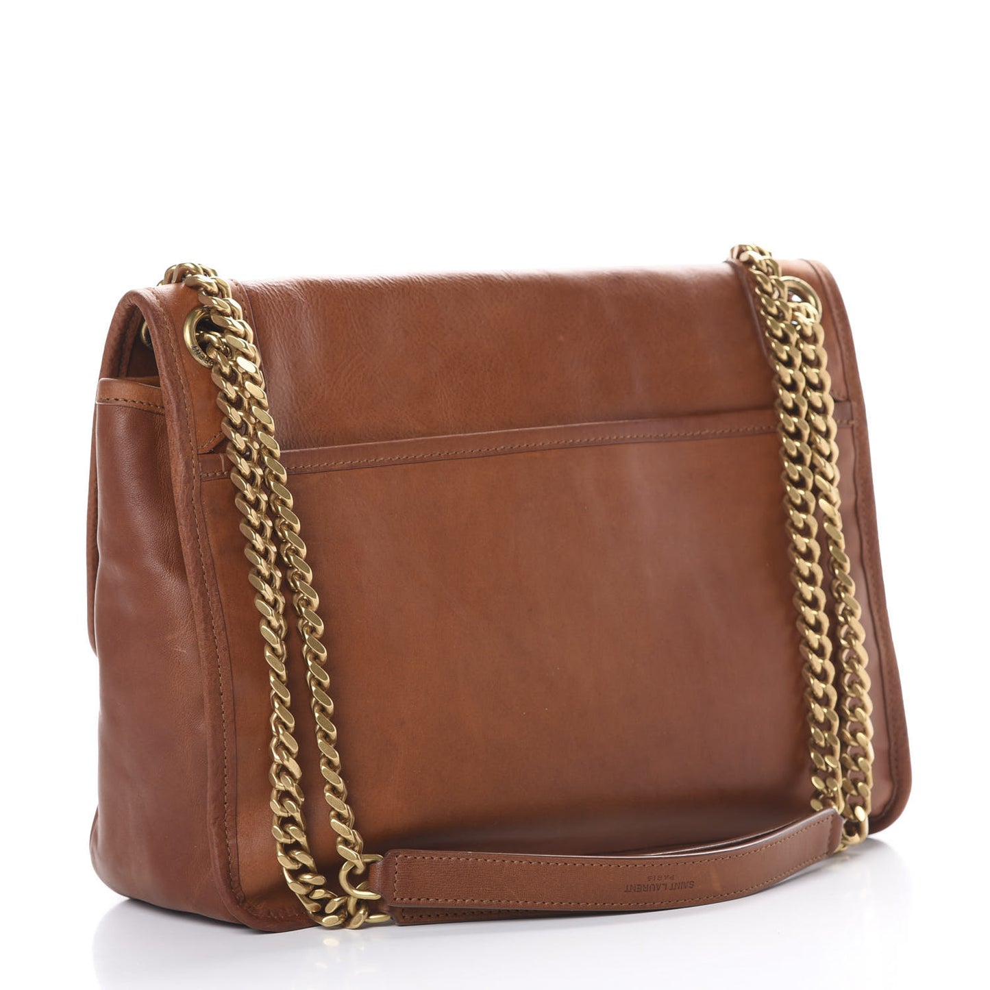 Calfskin Monogram Medium Niki Chain Satchel Cognac