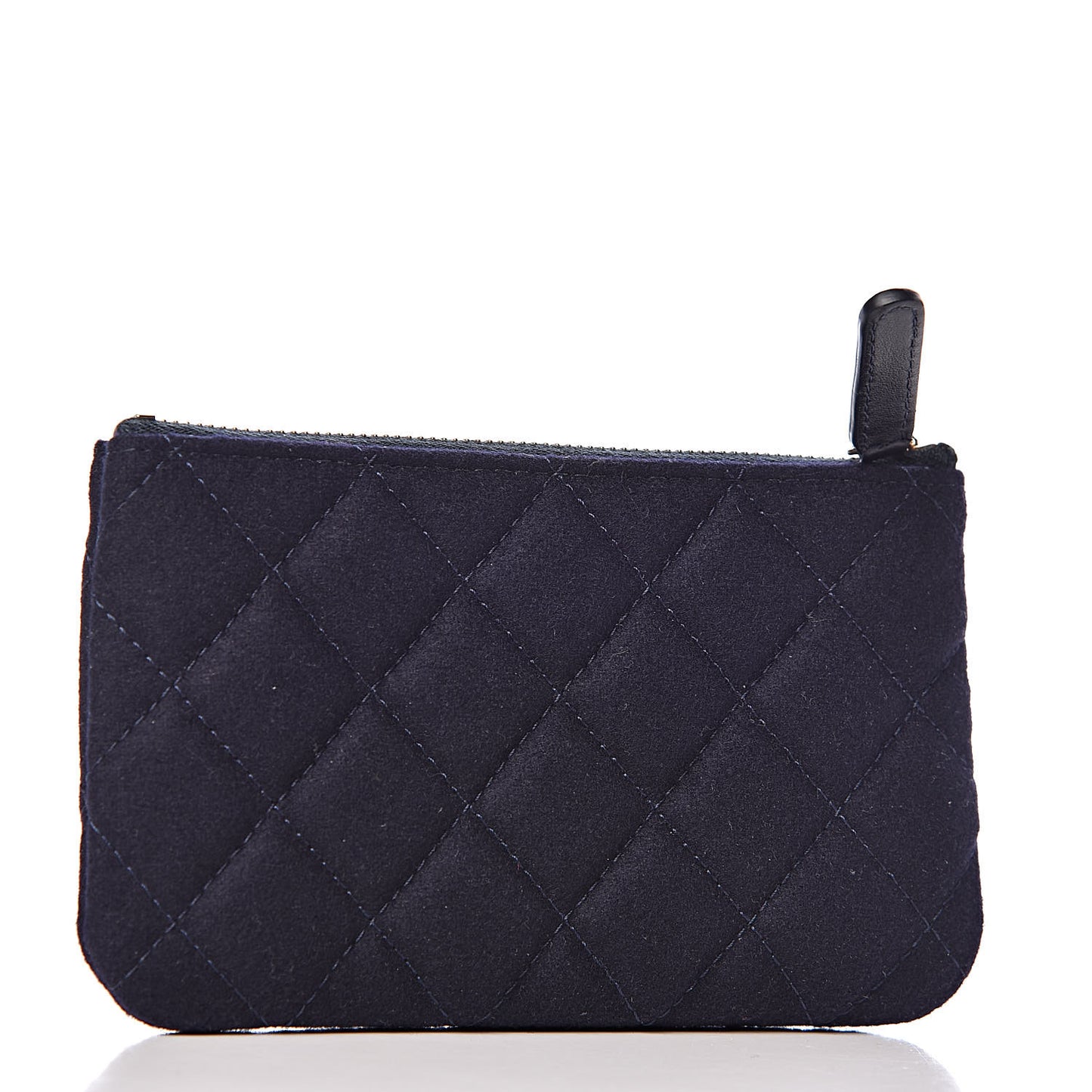 Wool Quilted Paris-Hamburg Charms Small Cosmetic Case Navy
