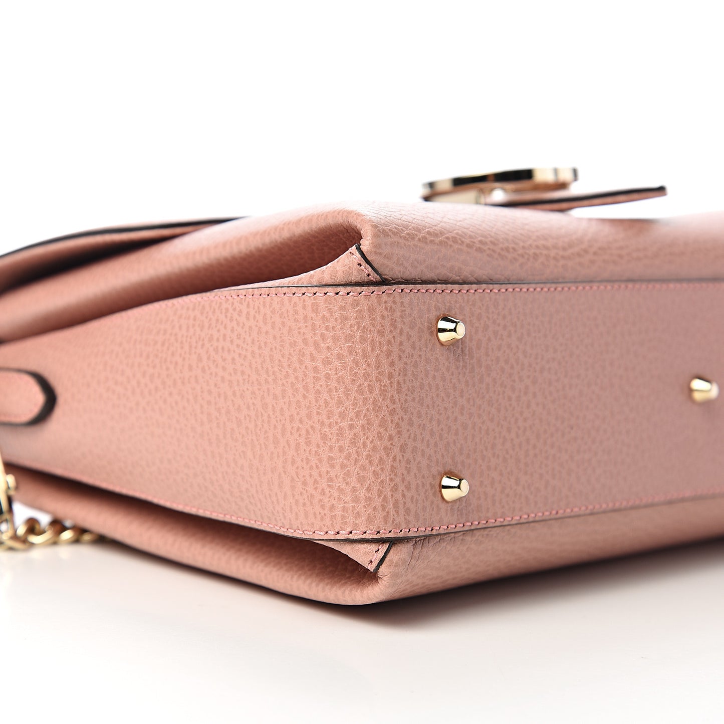 Dollar Calfskin Interlocking G Top Handle Shoulder Bag Soft Pink