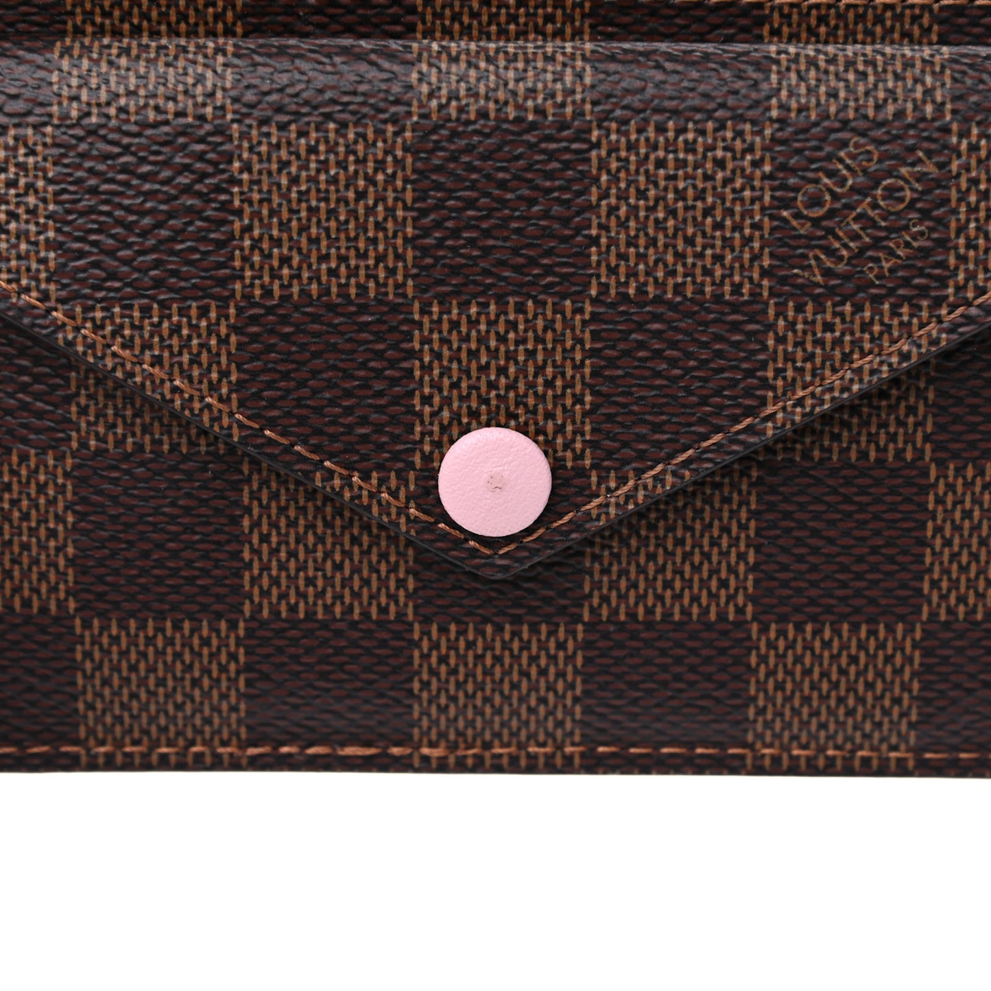 Damier Ebene Recto Verso Card Holder Rose Ballerine