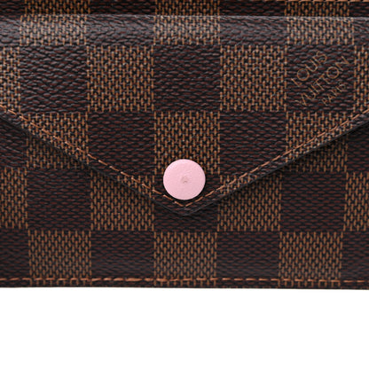 Louis Vuitton Damier Ebene Recto Verso Card Holder Rose Ballerine 7 of 9