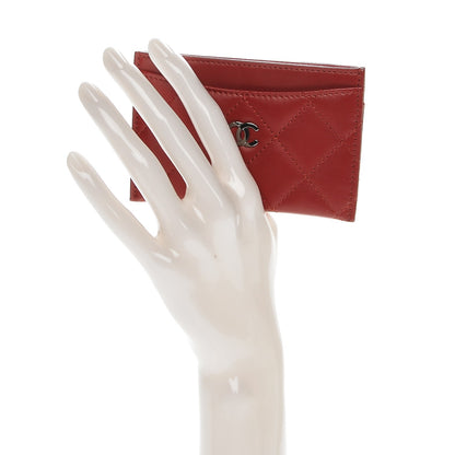 Chanel Lambskin Quilted Card Holder Red 2 of 8