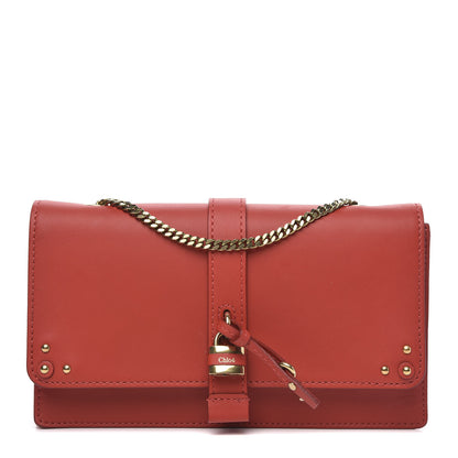 Chloe Calfskin Aurore Wallet on Chain Red 1 of 11
