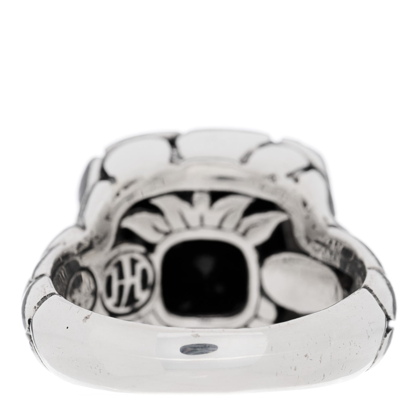 Sterling Silver Black Onyx Kali Square Ring 54 7