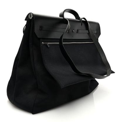 Hermes Toile Vache Hunter Herbag 50 Black 4 of 12