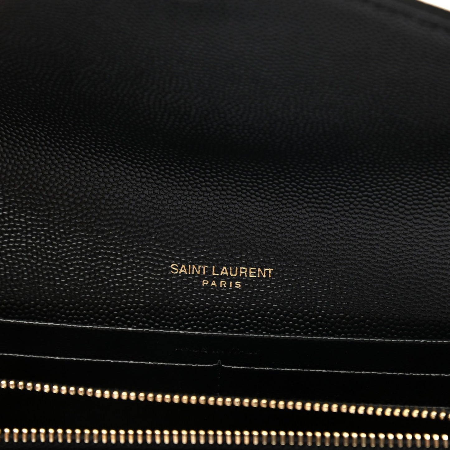 Grain De Poudre Matelasse Chevron Monogram Flap Wallet Black