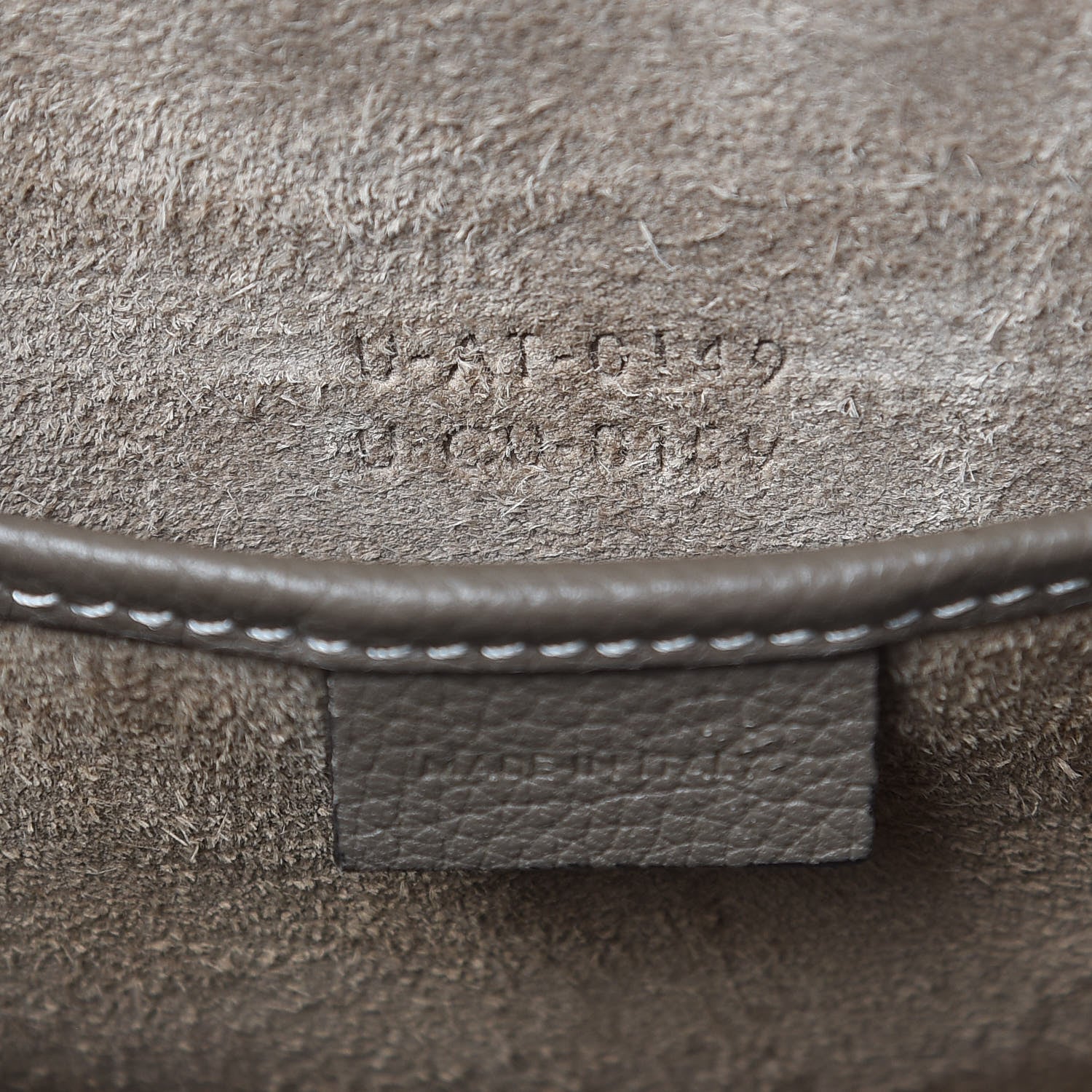 Celine Drummed Calfskin Nano Luggage Souris 7 of 11