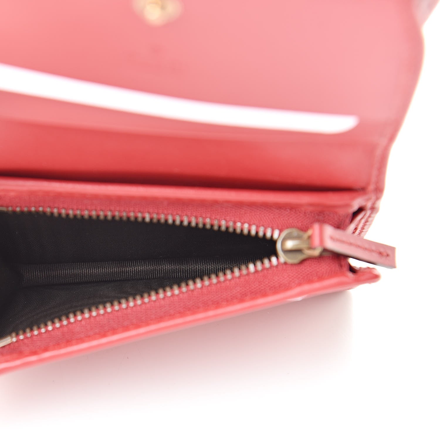 Gucci Calfskin Matelasse GG Marmont Card Case Wallet Hibiscus Red 5 of 8