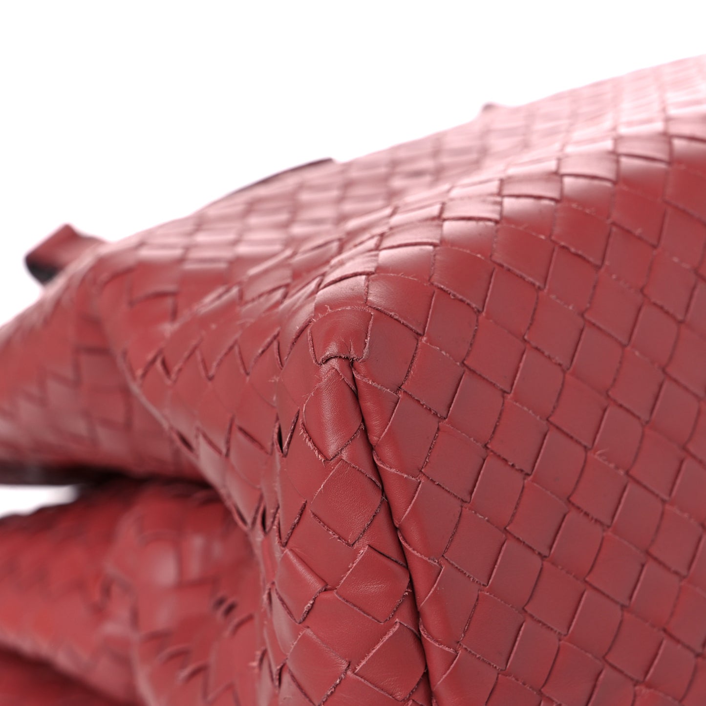 Nappa Intrecciato Medium Roma Tote Red