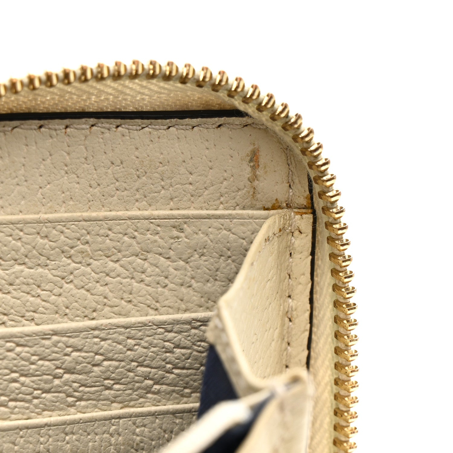 Gucci GG Supreme Monogram Textured Dollar Calfskin Web Ophidia Zip Around Wallet Beige Ebony Mystic White 9 of 13