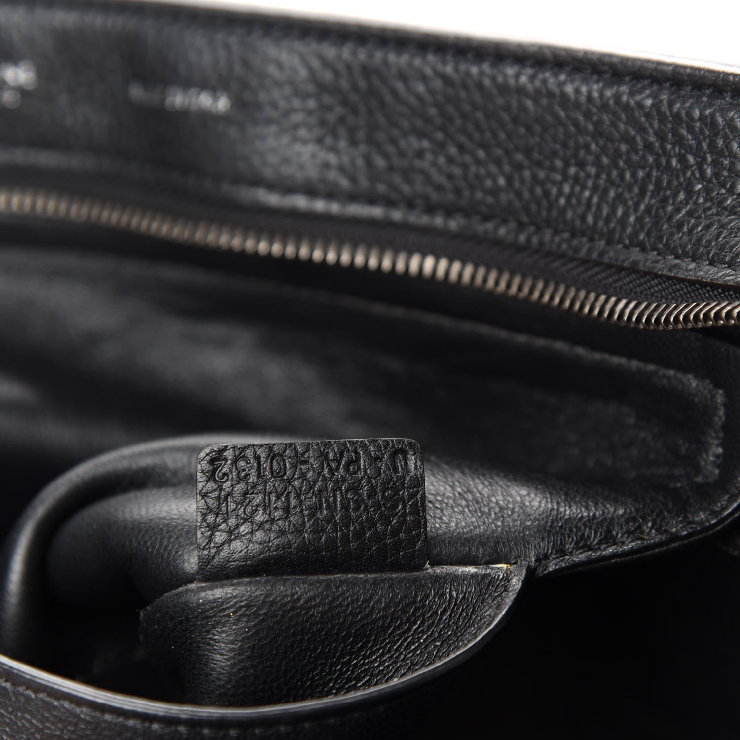Celine Drummed Calfskin Suede Small Trapeze Black 13 of 14