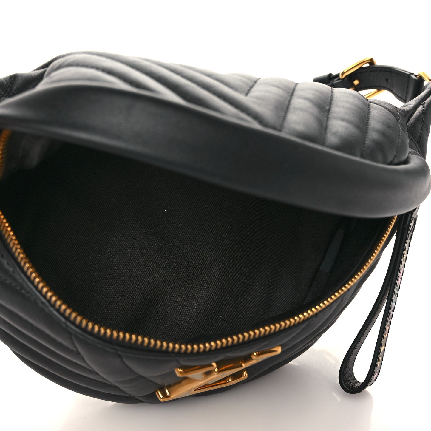 Calfskin Quilted New Wave Bumbag Black