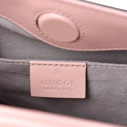 Gucci Nappa Bamboo Web Mini Nymphaea Top Handle Bag Perfect Pink Mystic White 7 of 12