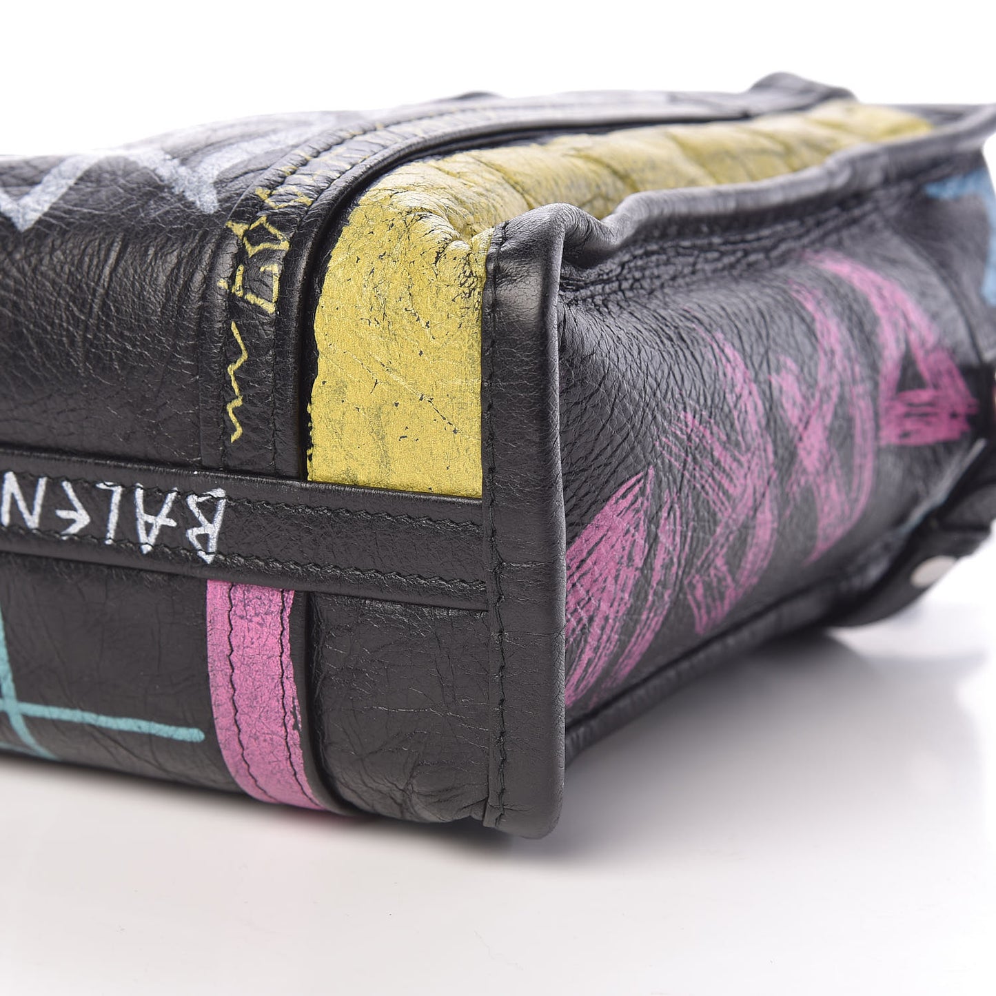 Agneau Arena Graffiti All Over XS Bazar Shopper Tote Black Multicolor