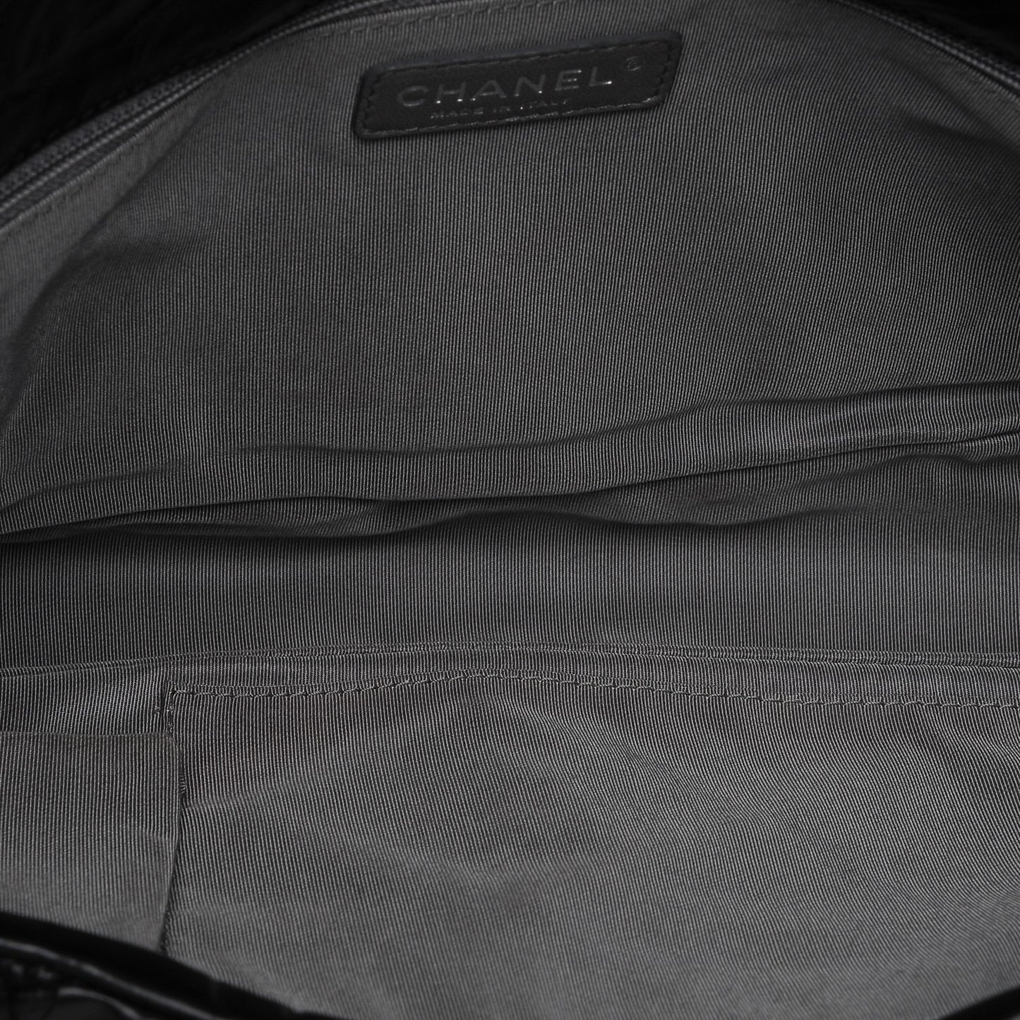 Calfskin Ultra Stitch Oversize Flap Black