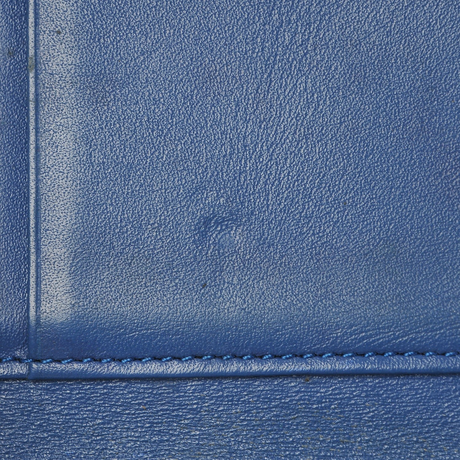 MCM Calfskin Studded Compact Wallet Blue 18 of 19
