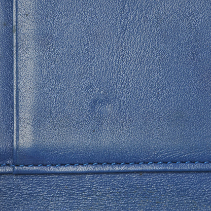 MCM Calfskin Studded Compact Wallet Blue 18 of 19