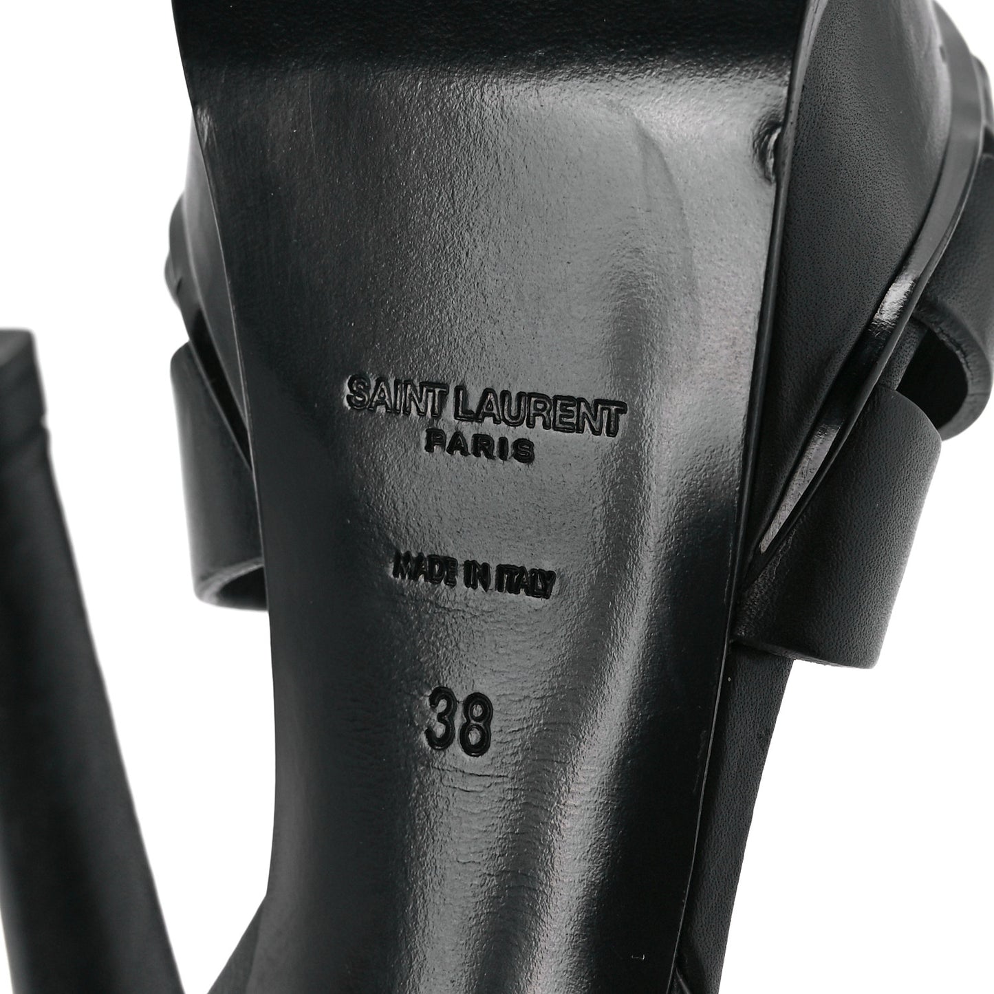 Calfskin Tribute 105 Platform Sandals 38 Black