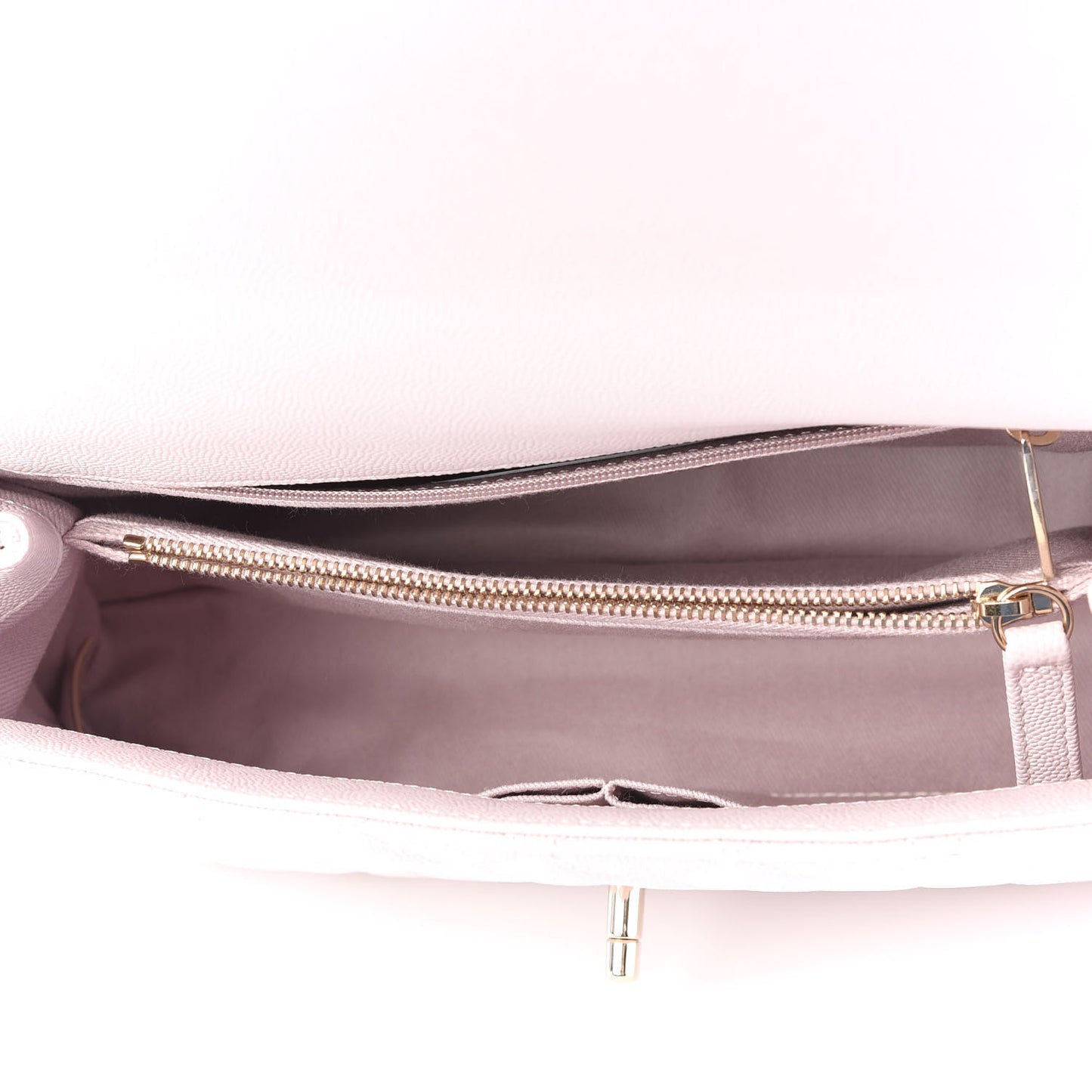 Caviar Quilted Small Coco Handle Flap Lilas Lilac