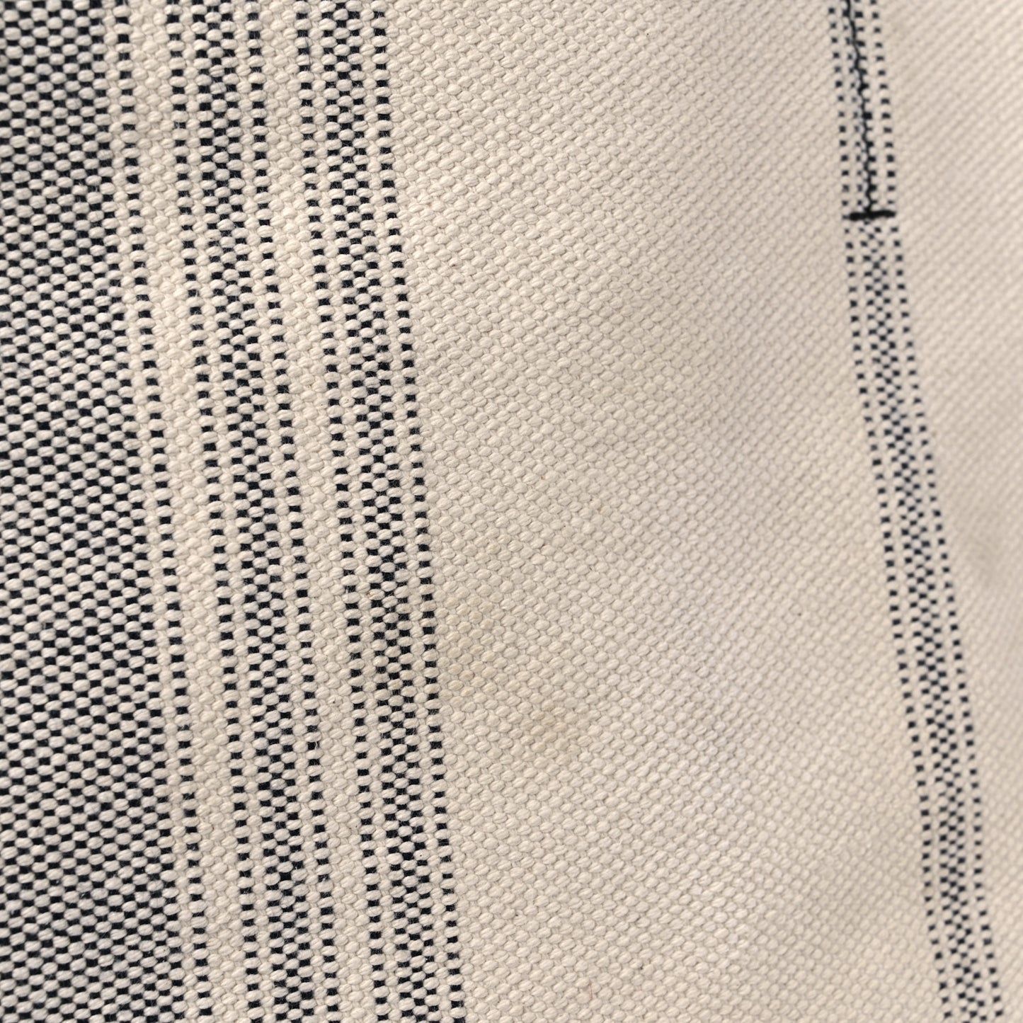 Canvas Striped Large Phantom Cabas White Grey